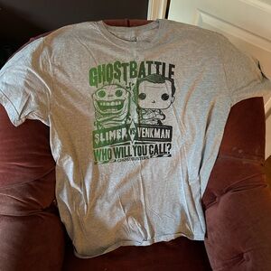 Funko Pop SDCC Ghostbusters Ghost Battle Slimer VS Venkman Tee Shirt Mens XL